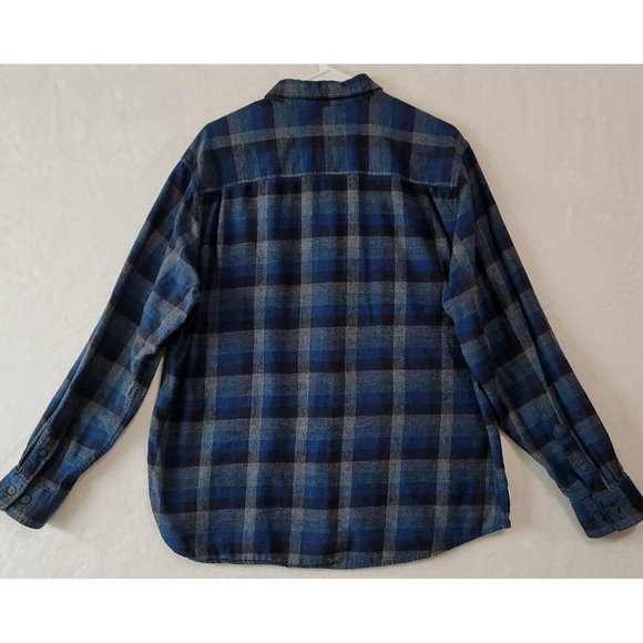 Original Weatherproof Vintage Blue Plaid Flannel Long Sleeve Men's Size XL - Picture 7 of 13